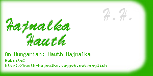 hajnalka hauth business card